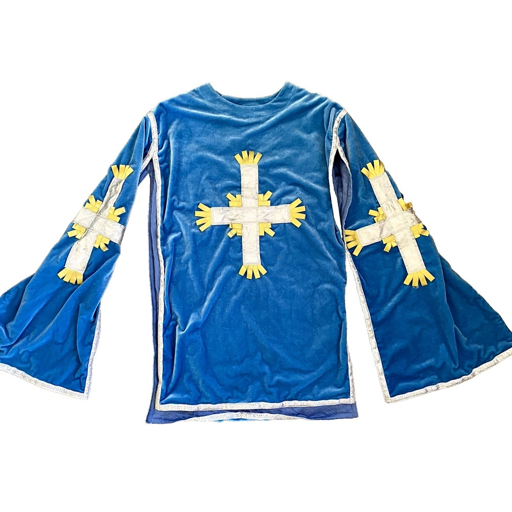 French Musketeer Tunic Tabbard Top Velvet Satin Costume Cosplay Renaissance OSFM